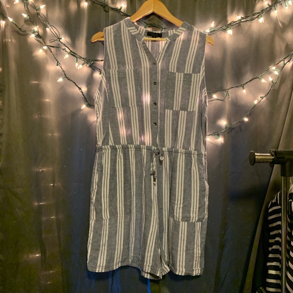 NEW: Kelly Reneé Blue and White Striped Romper